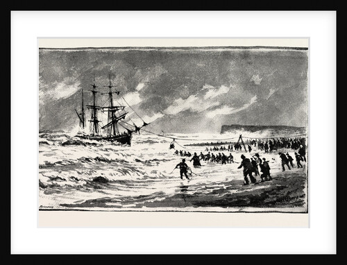 The Storm on the South Coast, the Wreck of the Barque T.P. Fluger, Off St. Leonards by Anonymous