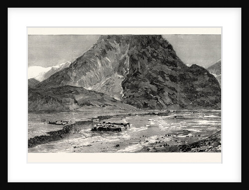 The Fighting Near Gilgit, Panorama of Chalt on the Hunza Valley, India by Anonymous