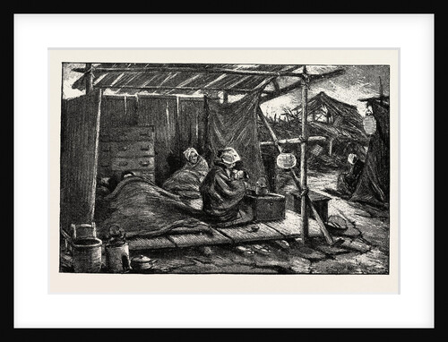 The Great Earthquake in Japan, Views at the Scenes of the Disaster: After the Earthquake: Inhabitants of Ogaki Sleeping in the Open Air by Anonymous
