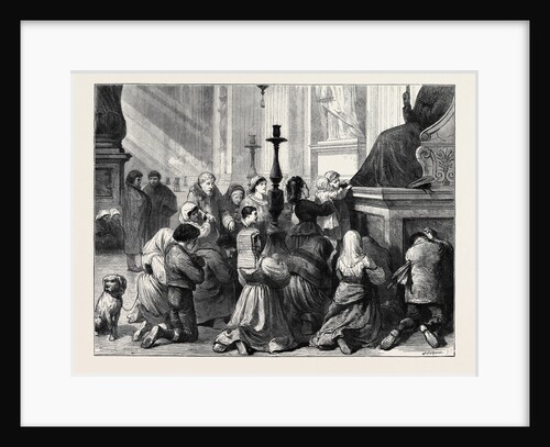 Rome: Kissing the Toe of St. Peter's Statue, Italy by Anonymous