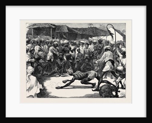Indian Sketches: Human Tigers at the Mohurrum Festival by Anonymous
