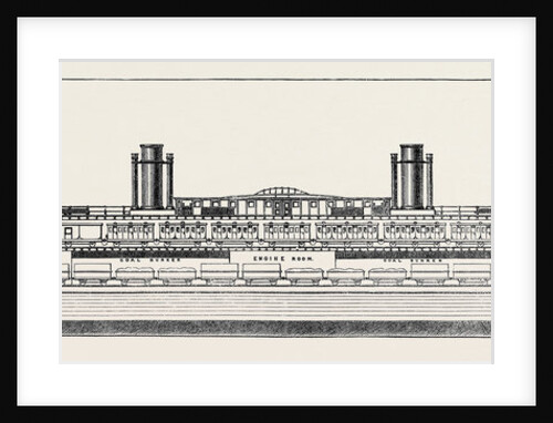 The Proposed Channel Ferry: Longitudinal Section of Ferry Steamer by Anonymous