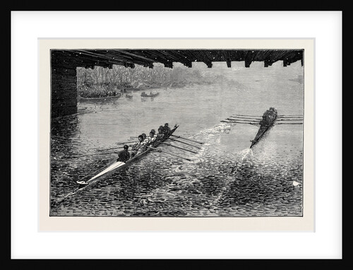 The Oxford and Cambridge Boat Race: Under Hammersmith Bridge by Anonymous