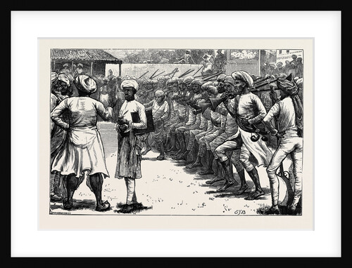 Sketches from India: Muster of the Irregular Troops of a Native State by Anonymous