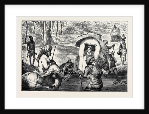 Indian Sketches, Crossing a Nullah by Anonymous