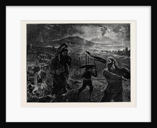 The Eruption of Mount Vesuvius: Peasants Flying from the Lava by Anonymous