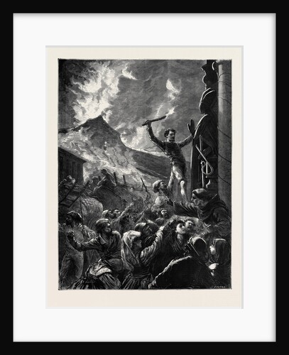 Mount Vesuvius: The Neapolitan Populace Attacking San Gennaro by Anonymous