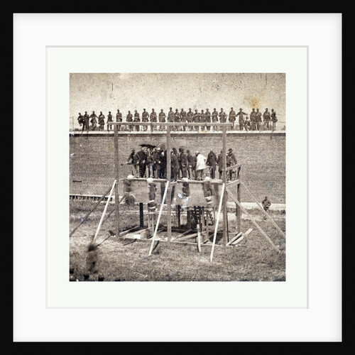 Execution of the Conspirators, the Drop. Photographic Incidents of the War from Gardner Photographic Art Gallery, Seventh Street, Washington, Photographer to the Army of the Potomac by Anonymous