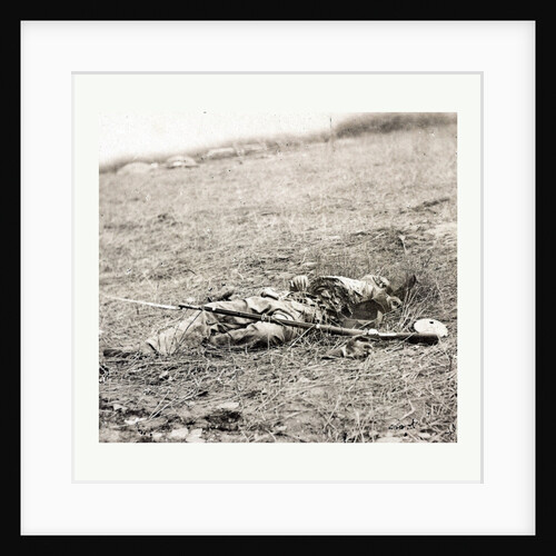 American Civil War: The Horrors of War, Confederate Soldier Killed by a Shell at the Battle of Gettysburg, July 3, 1863 by Anonymous