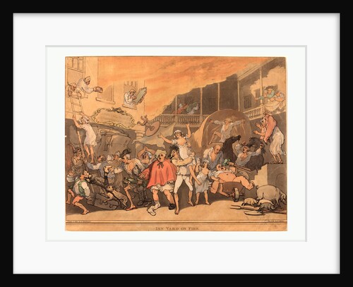 The Inn Yard on Fire, 1791 by Anonymous
