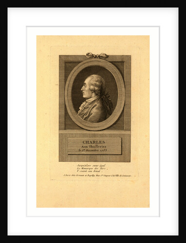 Head-and-Shoulders Profile Portrait of French Balloonist J.A.C. Charles by Anonymous