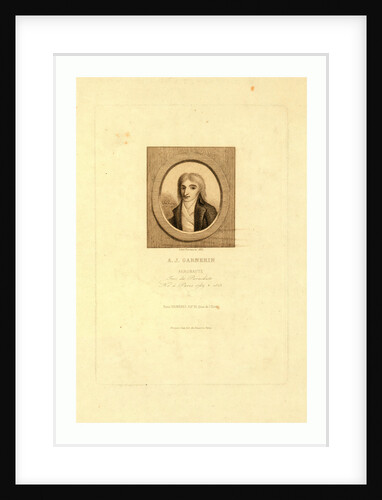 A.J. Garnerin, Aeronaut by Jules Porreau, 1853. by Anonymous