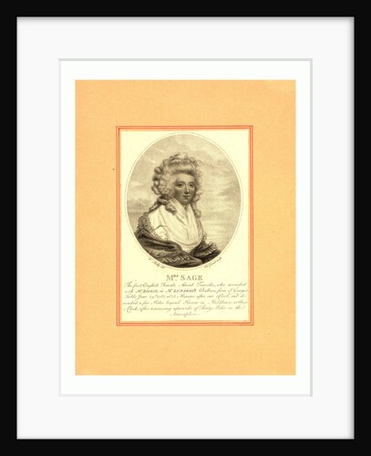 Mrs. Sage, the First English Female Aerial Traveller by Anonymous