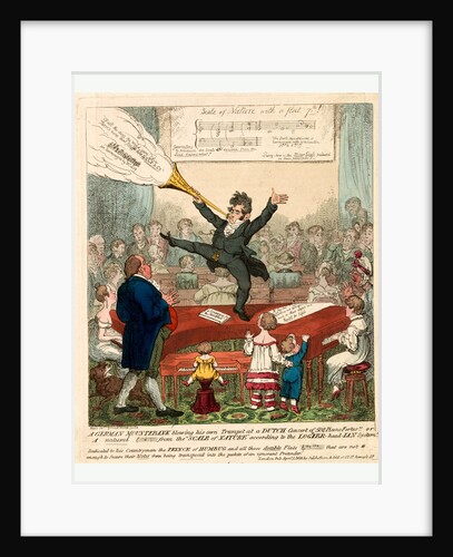 A German Mountebank Blowing His Own Trumpet at a Dutch Concert of 500 Piano Fortes by Anonymous