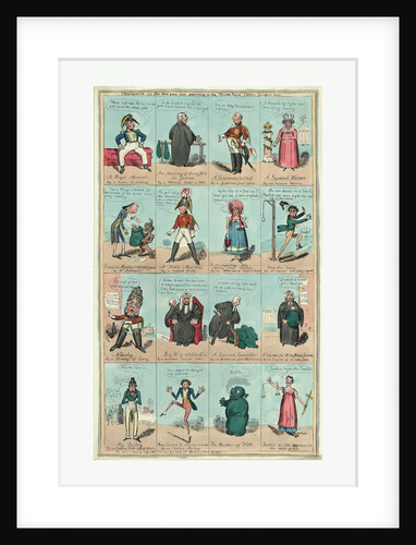 Characters in the New Piece Now Poforming at the Theatre Royal Cotten Garden 1820 by Anonymous