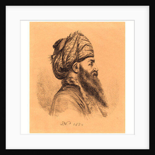 Profile Head of Oriental in Turban by Anonymous
