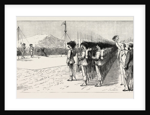 The Italian Occupation of Massowah, Red Sea, Hoisting the Italian Flag by Anonymous