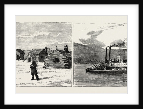 The Recent Rebellion in Canada: First Log and Mud Houses by the Stony Indians Under the Directon of Mr. Payne, Whom They Afterwards Murdered by Anonymous