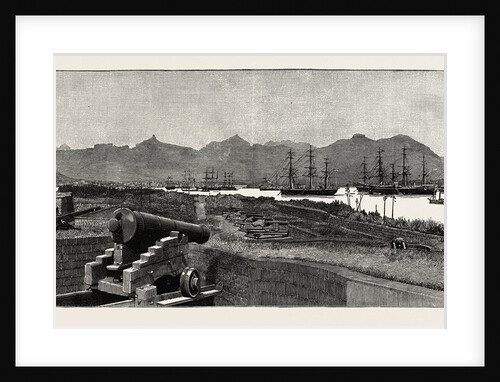 The Harbour of Port Louis, Mauritius, with a Squadron of German Men-of-War at Anchor by Anonymous