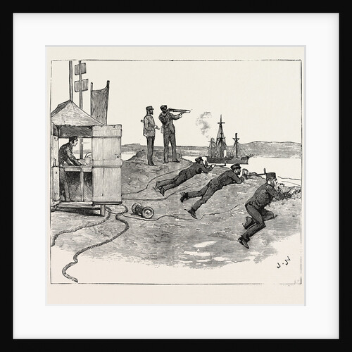 The Particular Service Squadron in Bantry Bay: Firing Mines from the Land. B Signal Box by Anonymous