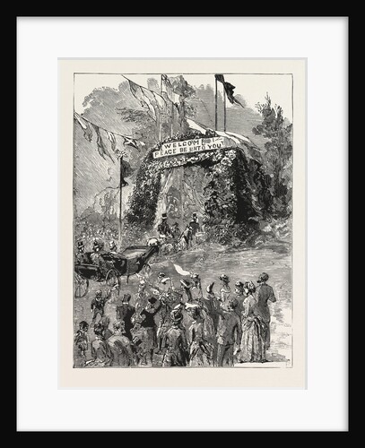 The Royal Couple Passing Under the Triumphal Arch at Fishbourne on Their Way to Quarr Abbey by Anonymous