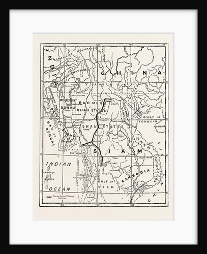 Map of Indo-China, Showing Burma and Adjoining Countries by Anonymous