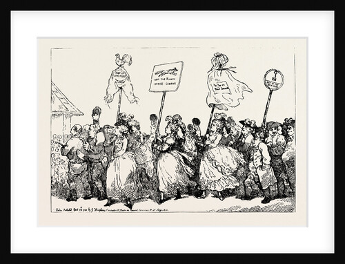 T. Rowlandson: Procession to the Hustings after a Successful Canvass, Covent Garden, 1784 by Anonymous