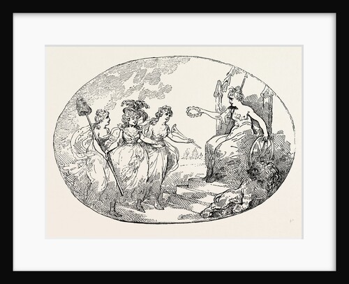T. Rowlandson: Liberty and Fame Introducing Female Patriotism (Duchess of Devonshire) to Britannia, 1784 by Anonymous