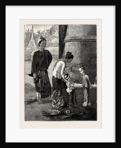 On the Sacred Platform of the Rangoon Pagoda in Burma by Anonymous