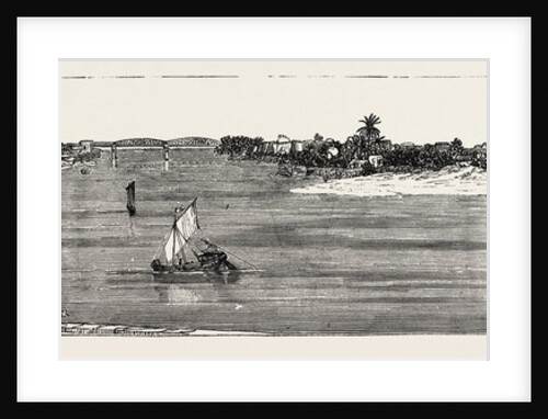 A View in Bundelkhund, Central India: Our Indian Defences, the Bridge Now Building Across the Indus at Sukkur by Anonymous