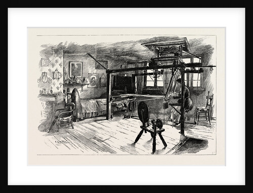 A Spitalfields Weaver at Work by Anonymous