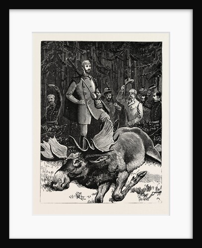 Bull Elk Killed by the Crown Prince of Sweden at Hunneberg by Anonymous