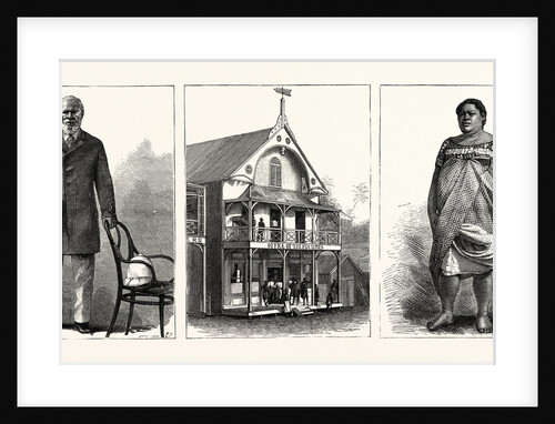 King George of Tonga; Office of the Fiji Times, Levuka, Fiji Islands (Centre); Princess Anaziene, Granddaughter of Prince George of Tonga by Anonymous