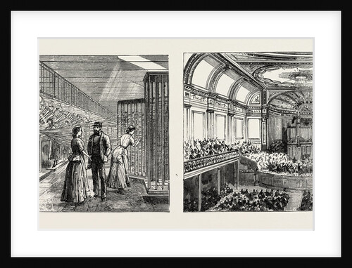 Aberdeen: Warping Machines in the Grandholm Tweed Mills; Interior of the Music Hall. by Anonymous