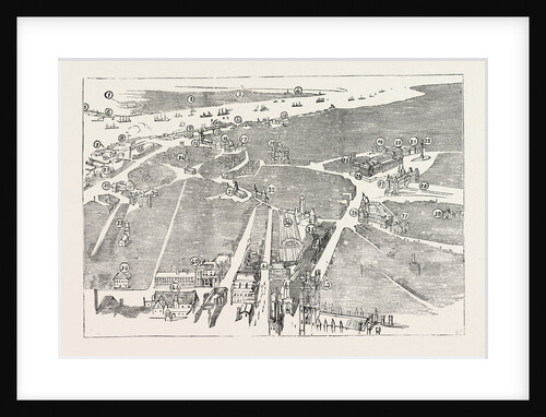Bird's Eye View of. Liverpool, 1885 by Anonymous