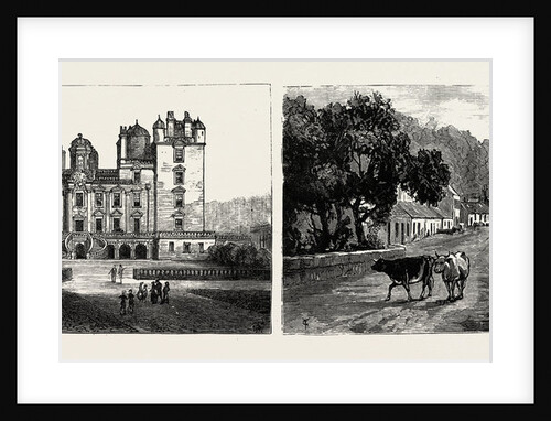 Drumlanrig Castle, North Front; the Village of Carronbridge, Near Drumlanring Castle, Nithsdale, Scotland by Anonymous