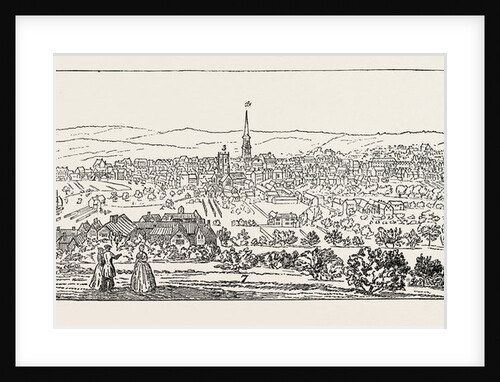 South East Prospect of Leeds, in 1745 by Anonymous