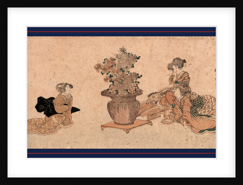 Rikka O Nagameru San Bijin, Three Beauties Admiring an Arrangement of Rikka Flowers by Anonymous