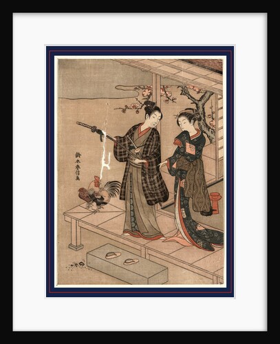 Engawa No Wakai Danjo, Young Dandy and a Beauty on a Veranda by Anonymous