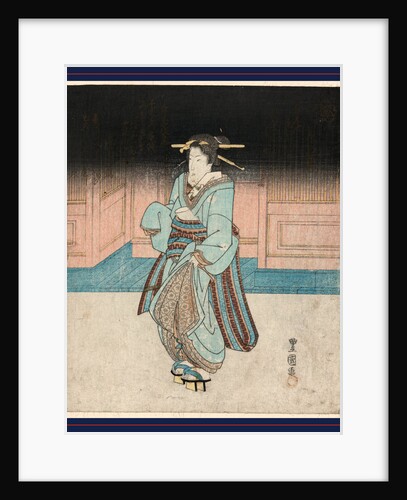 Yoru No Fukagawa Geisha, a Geisha on an Evening Stroll in Fukagawa by Anonymous