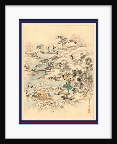 Scene During the Attack on Kira Yoshinaka's Home by the 47 Ronin with the Samurai Searching the Grounds for Kira by Anonymous