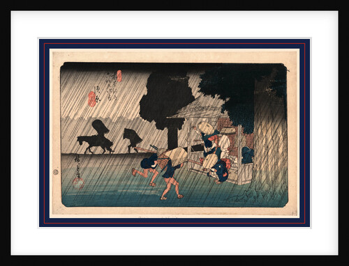 People Caught in a Rain Storm Running for Shelter by Anonymous