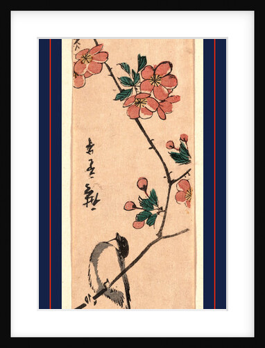 Kaido Ni Shokin, Small Bird on a Branch of Kaidozakura by Anonymous