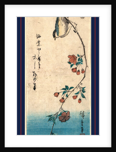 Kaido Ni Shokin, Small Bird on a Branch of Kaidozakura by Anonymous