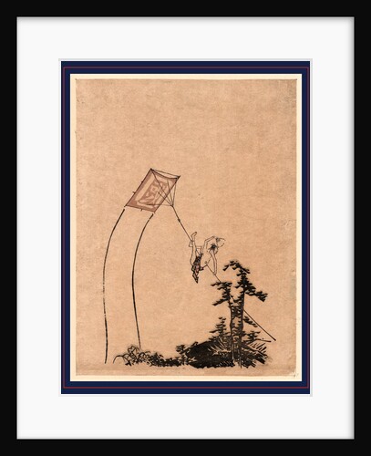 Man, Hovering Over Nearby Trees, Apparently Impaled on a String Attached to a Flying Kite. by Anonymous