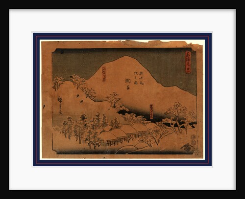 the Snow-Covered Village of Mariko During Winter on the Tokaido Road by Anonymous