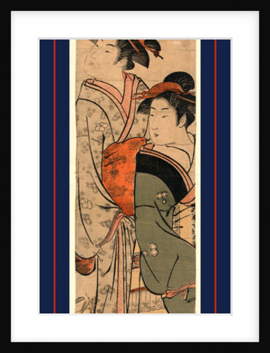 Two Women Standing Beneath a Blossoming Cherry Tree by Anonymous