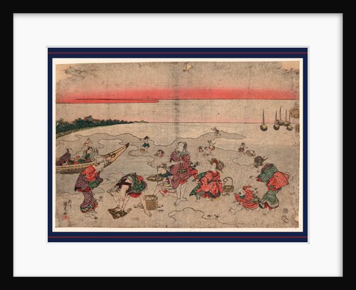Shiohigari, Gathering shells by Utagawa Kunitora
