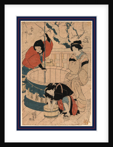 an Upper Class Woman Standing Near a Well and Two Women, Possibly Servants, Getting Water at the Well by Anonymous