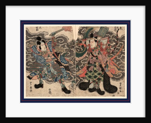 Bando mitsugoro to bando minosuke, The actors Bando Mitsugoro and Bando Minosuke by Utagawa Toyokuni